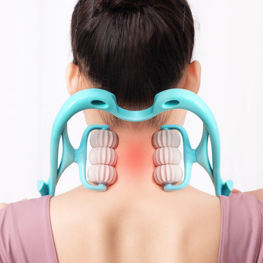 New Multifunctional Manual Six-wheel Neck Massager1