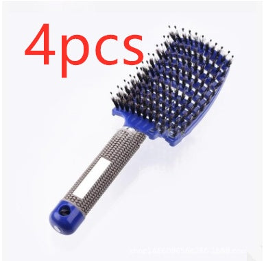 Women Hair Scalp Massage Comb Bristle Nylon Hairbrush38