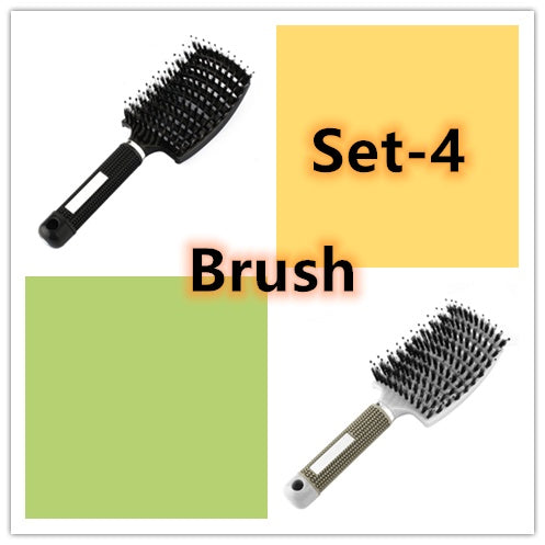 Women Hair Scalp Massage Comb Bristle Nylon Hairbrush71