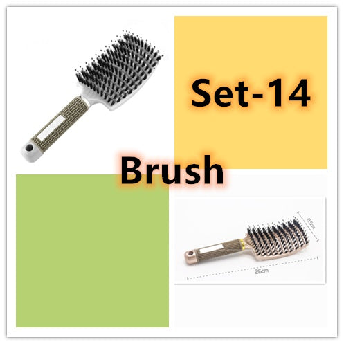 Women Hair Scalp Massage Comb Bristle Nylon Hairbrush67