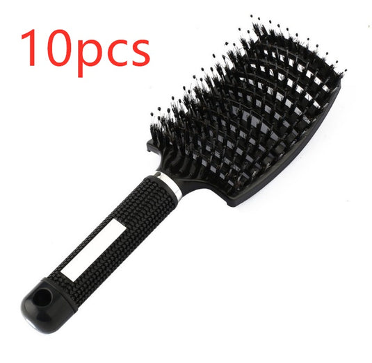 Women Hair Scalp Massage Comb Bristle Nylon Hairbrush31