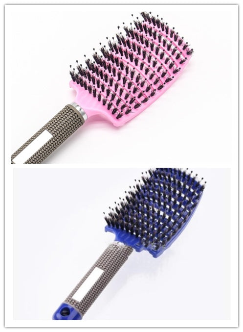 Women Hair Scalp Massage Comb Bristle Nylon Hairbrush19