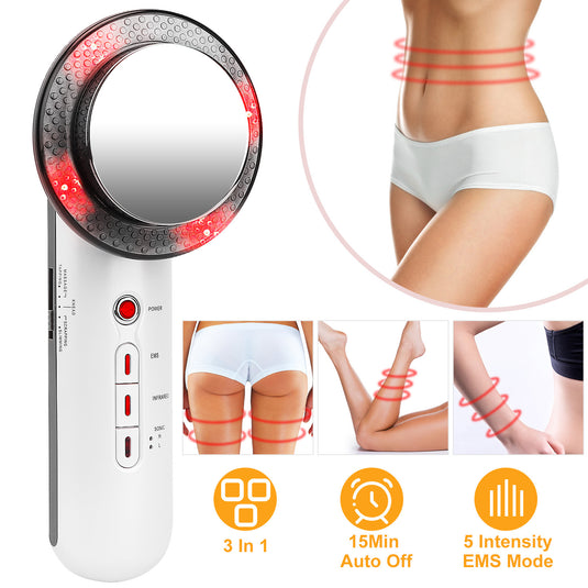 1Pc Ultrasonic Body Shaping Machine 3 In 1 Multifunctional EMS Infrared Massager Fat Remover For Belly Waist Leg Arm Skincare