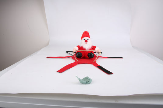 S-M-L-XL Options -- 1Pc Pet Christmas Costumes Red Winter Coat For Dog Riding Santa Claus With Bell Clothes New Year Outfit Cosplay Costumes Party Dress Up For Cats