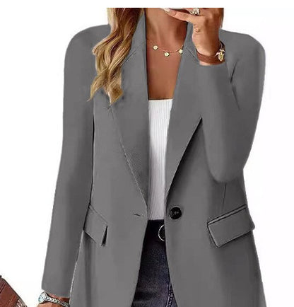 Trendy Womens Blazers Jackets Business Outfits Black XL