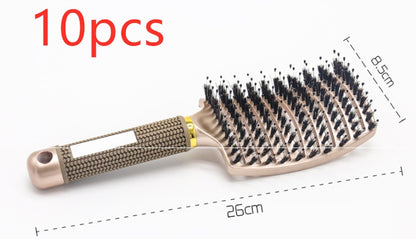 Women Hair Scalp Massage Comb Bristle Nylon Hairbrush39