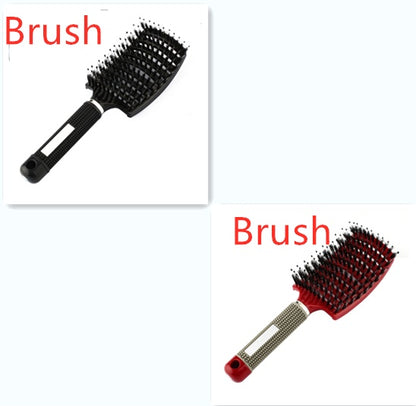Women Hair Scalp Massage Comb Bristle Nylon Hairbrush21