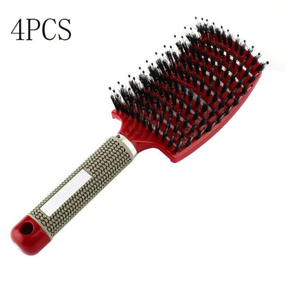 Women Hair Scalp Massage Comb Bristle Nylon Hairbrush59