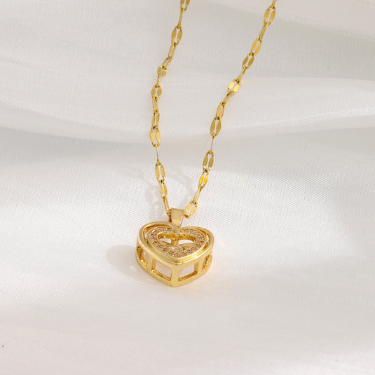 Valentines Day Gift Double-layer Smart Love Pendant 5