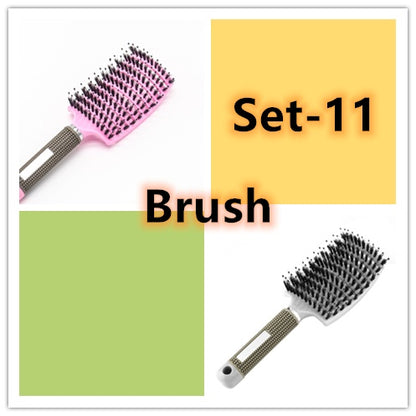 Women Hair Scalp Massage Comb Bristle Nylon Hairbrush64