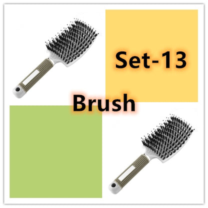 Women Hair Scalp Massage Comb Bristle Nylon Hairbrush66