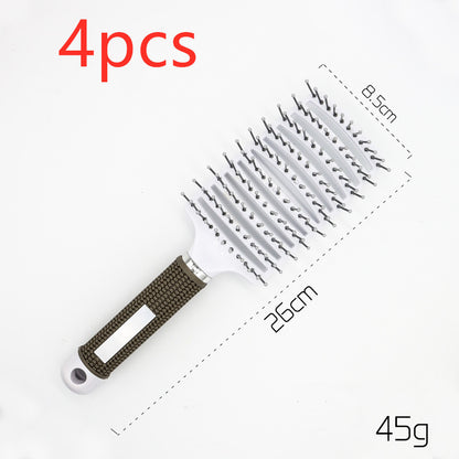 Women Hair Scalp Massage Comb Bristle Nylon Hairbrush94