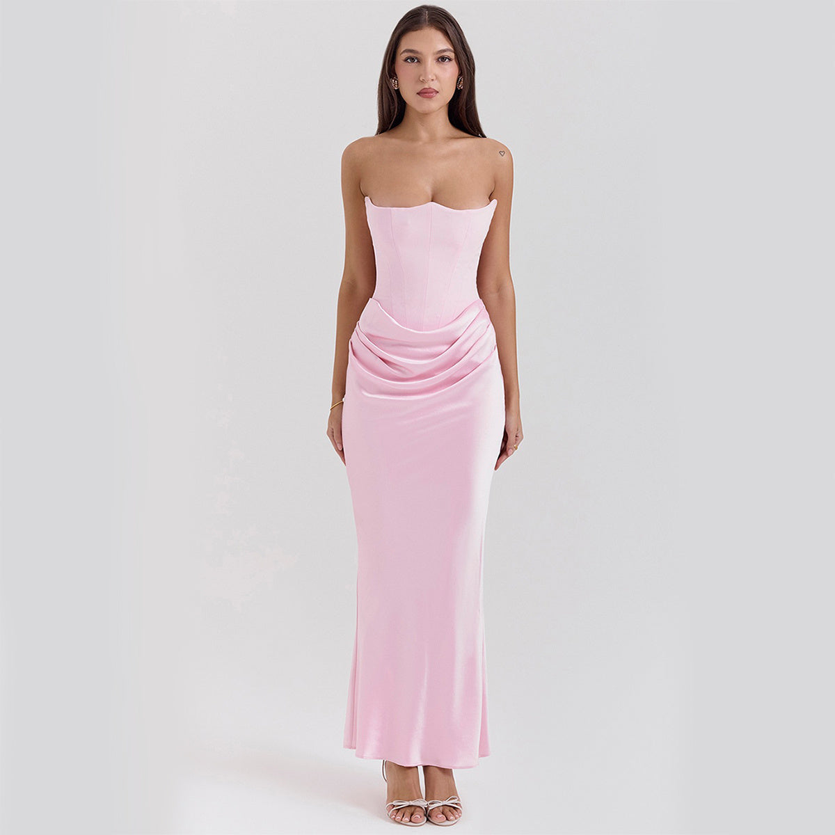 Slim Tube Top Long Dress Sexy Fashion 7