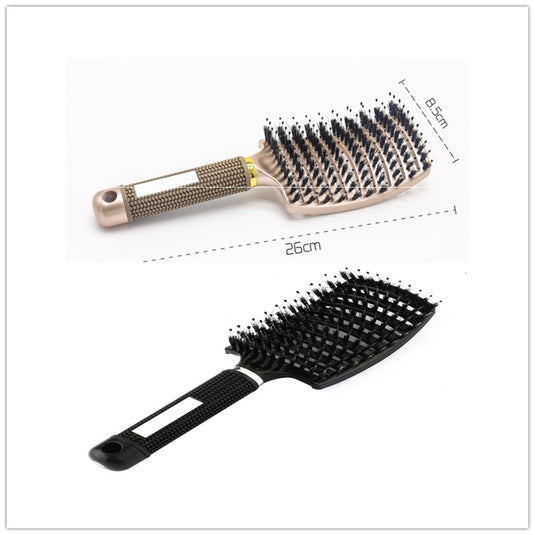 Women Hair Scalp Massage Comb Bristle Nylon Hairbrush17