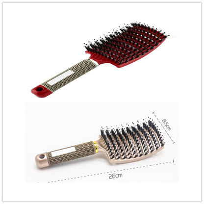 Women Hair Scalp Massage Comb Bristle Nylon Hairbrush26