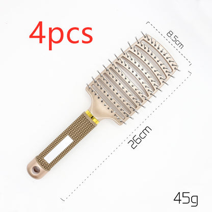 Women Hair Scalp Massage Comb Bristle Nylon Hairbrush43