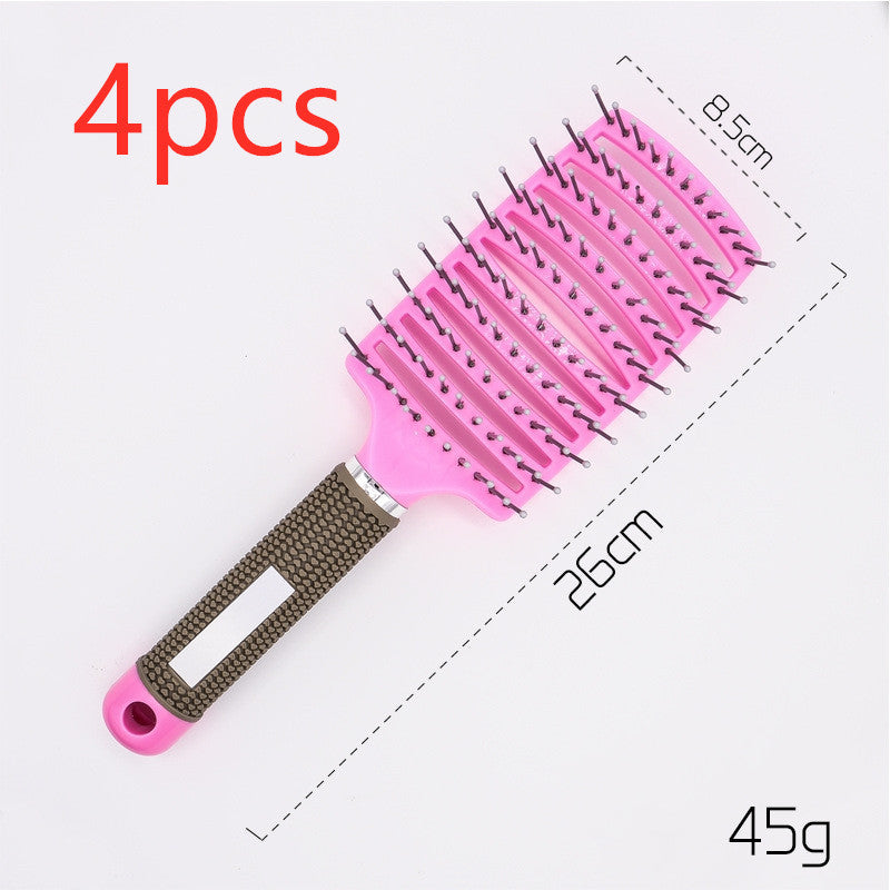 Women Hair Scalp Massage Comb Bristle Nylon Hairbrush53