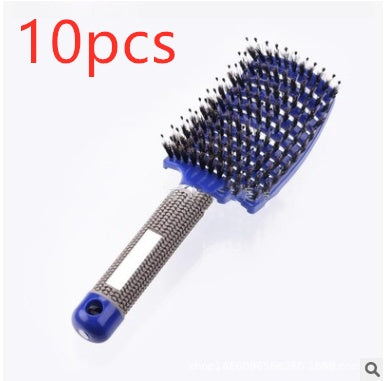 Women Hair Scalp Massage Comb Bristle Nylon Hairbrush36