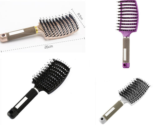 Women Hair Scalp Massage Comb Bristle Nylon Hairbrush85