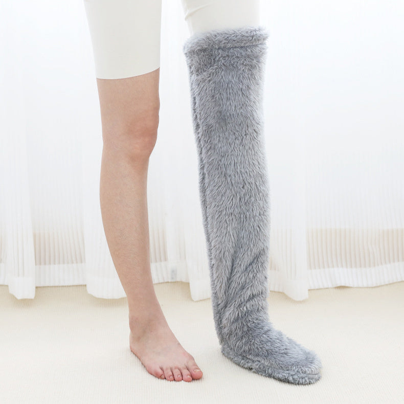 Over Knee High Fuzzy Long Socks Winter Warm Cold Leg Knee Joint 10