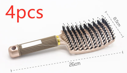 Women Hair Scalp Massage Comb Bristle Nylon Hairbrush41