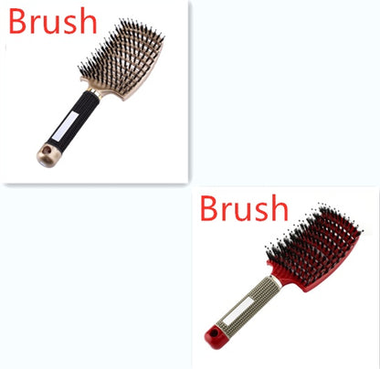 Women Hair Scalp Massage Comb Bristle Nylon Hairbrush23