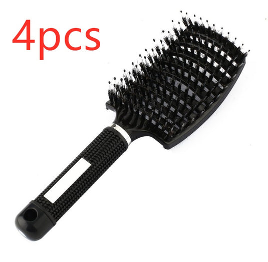 Women Hair Scalp Massage Comb Bristle Nylon Hairbrush2