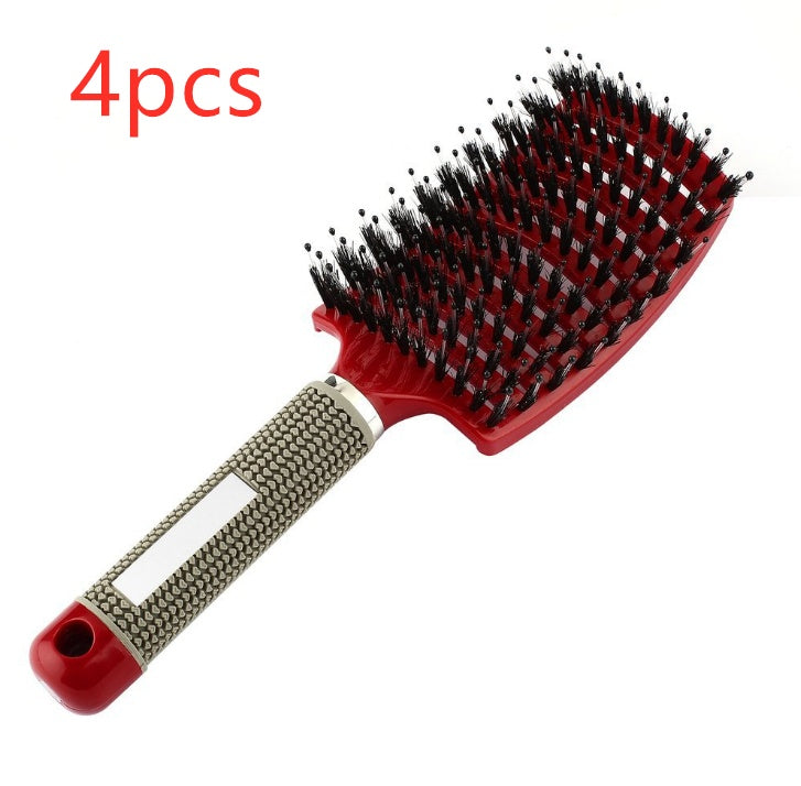 Women Hair Scalp Massage Comb Bristle Nylon Hairbrush3