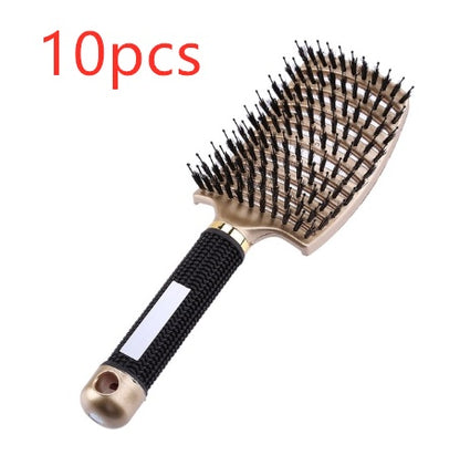 Women Hair Scalp Massage Comb Bristle Nylon Hairbrush44