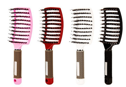 Women Hair Scalp Massage Comb Bristle Nylon Hairbrush9