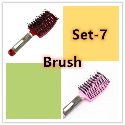 Women Hair Scalp Massage Comb Bristle Nylon Hairbrush74