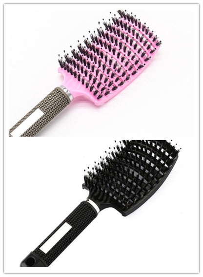 Women Hair Scalp Massage Comb Bristle Nylon Hairbrush20