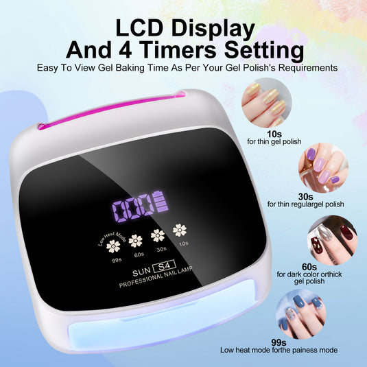 UV Nail Lamp, Professional Cordless UV LED Lamp For Nails 66Pcs Lamp Beads Automatic Sensor Gel Nail Uv Light For Nail Art At Home And In Salons