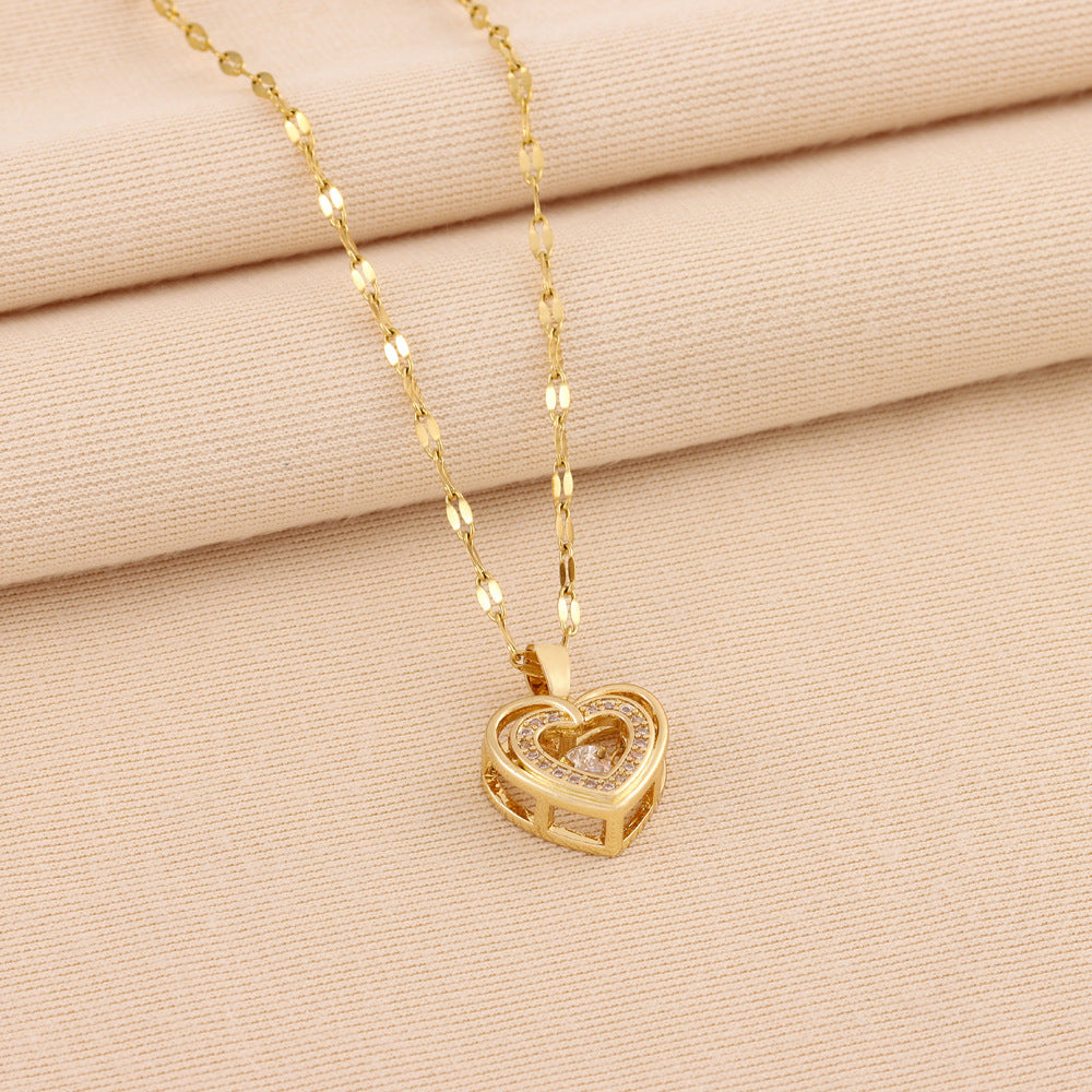 Valentines Day Gift Double-layer Smart Love Pendant 3