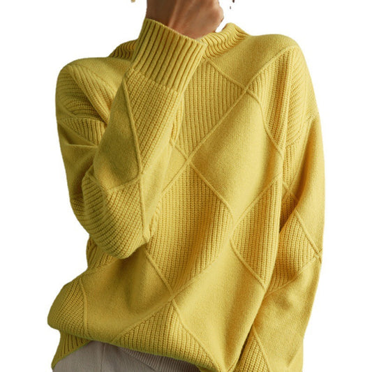 Women Knitwear Winter Turtleneck Sweater Cardigan2