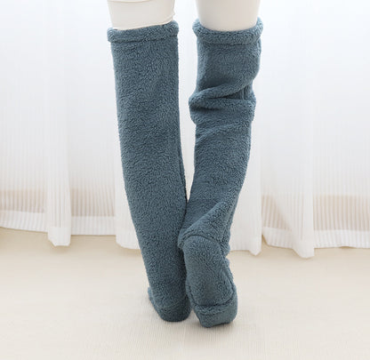 Over Knee High Fuzzy Long Socks Winter Warm Cold Leg Knee Joint 6