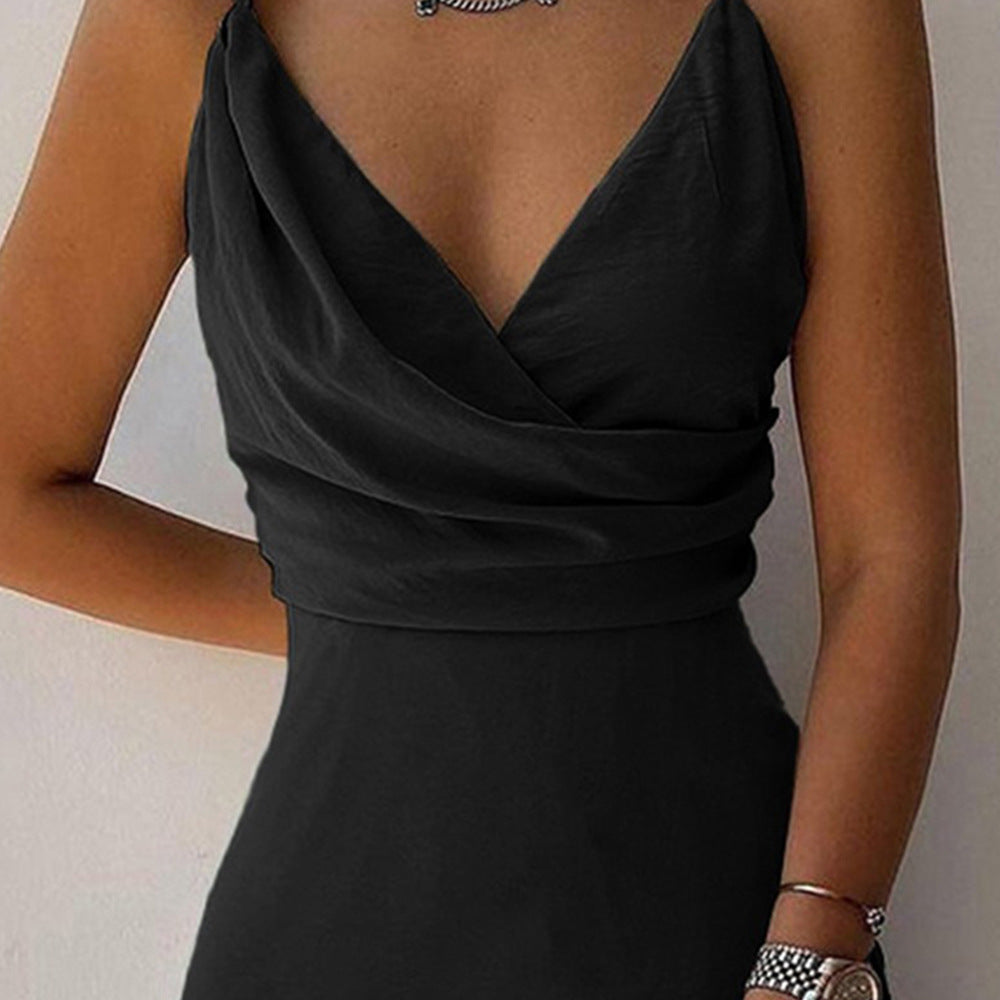 V-neck Slit Sling Sexy Summer Fashion Dresses For Women Clothing 2