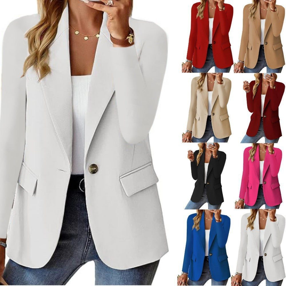 Trendy Womens Blazers Jackets Business Outfits Apricot 3XL
