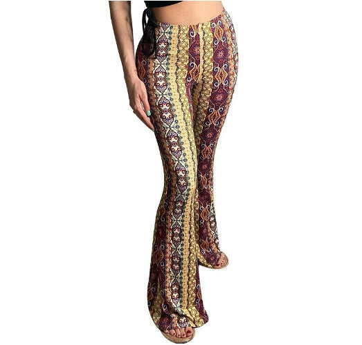High Elastic Tight Pants Slim Sexy Print Trousers Womens Clothing 18