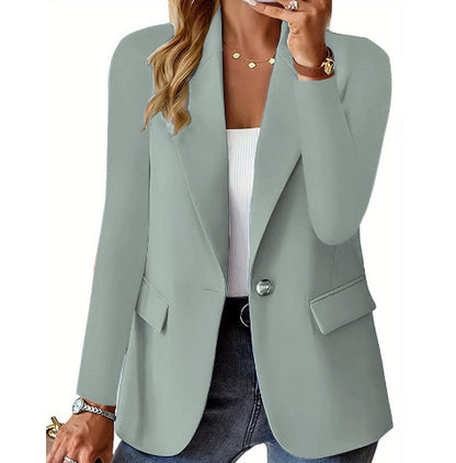Trendy Womens Blazers Jackets Business Outfits Blue L