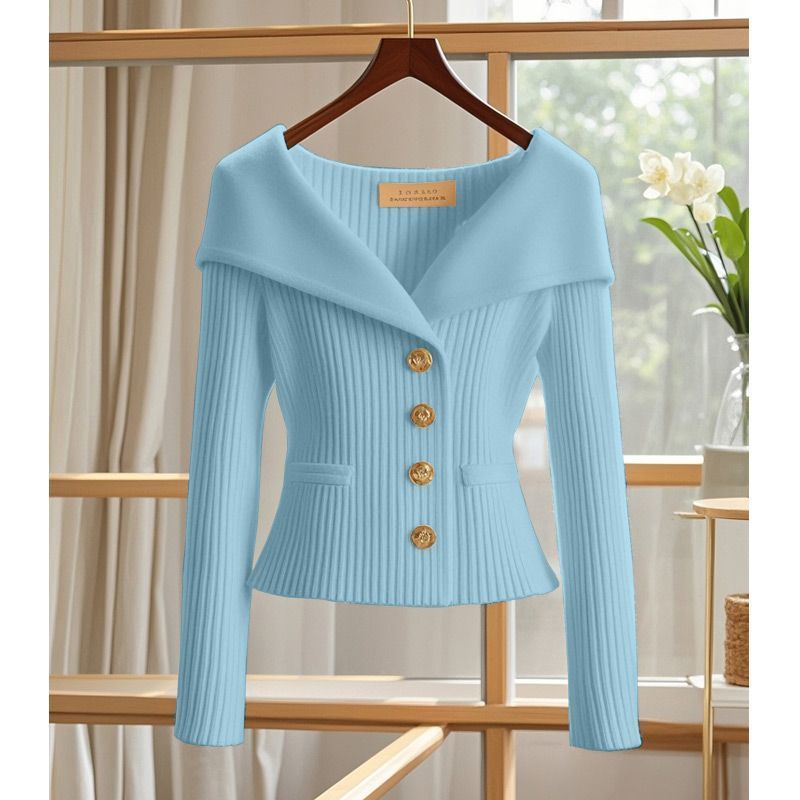 New Long Sleeve Knitwear Jacket for Autumn and Winter5