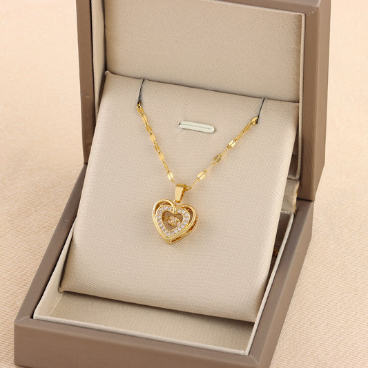Valentines Day Gift Double-layer Smart Love Pendant 2
