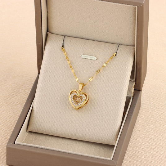Valentines Day Gift Double-layer Smart Love Pendant 2